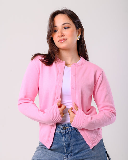 Knitted Blouse - Baby Pink
