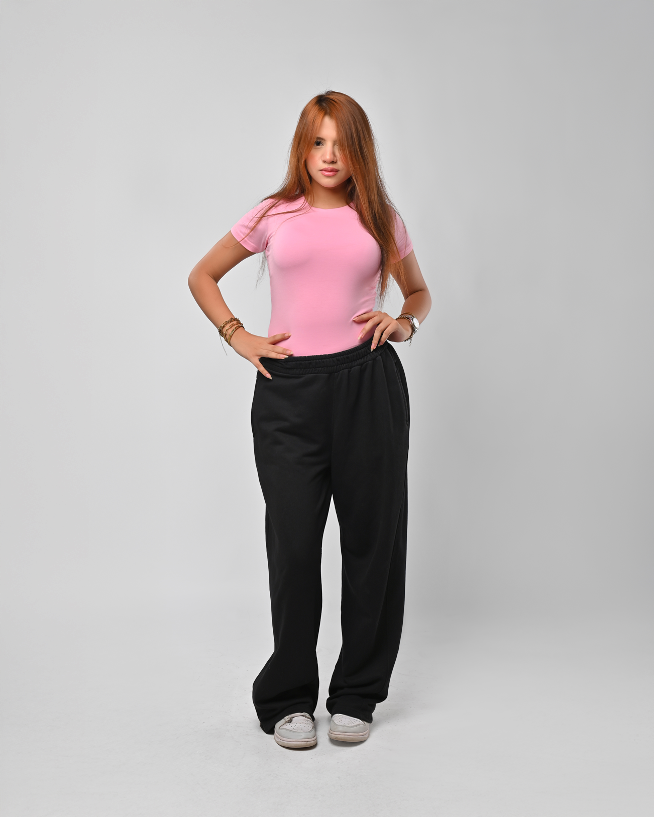 Double Layer Half Sleeves Basic Top – Baby Pink