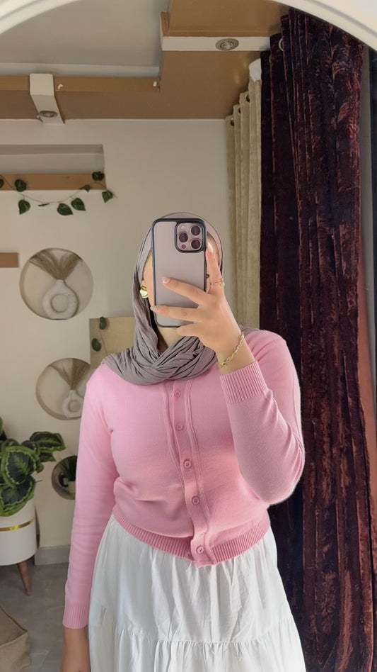 Knitted Blouse - Baby Pink