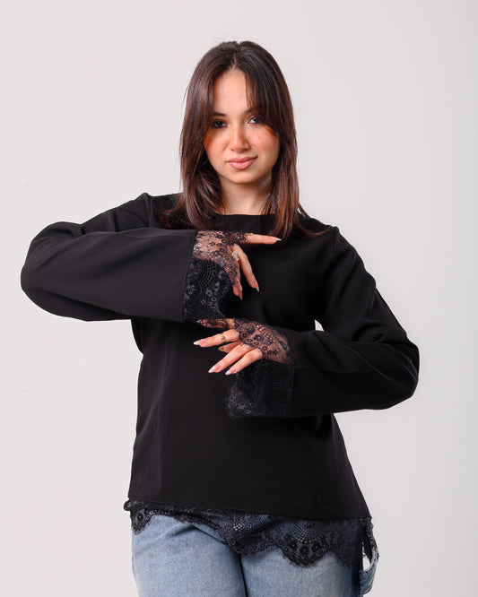 Lace Top - black