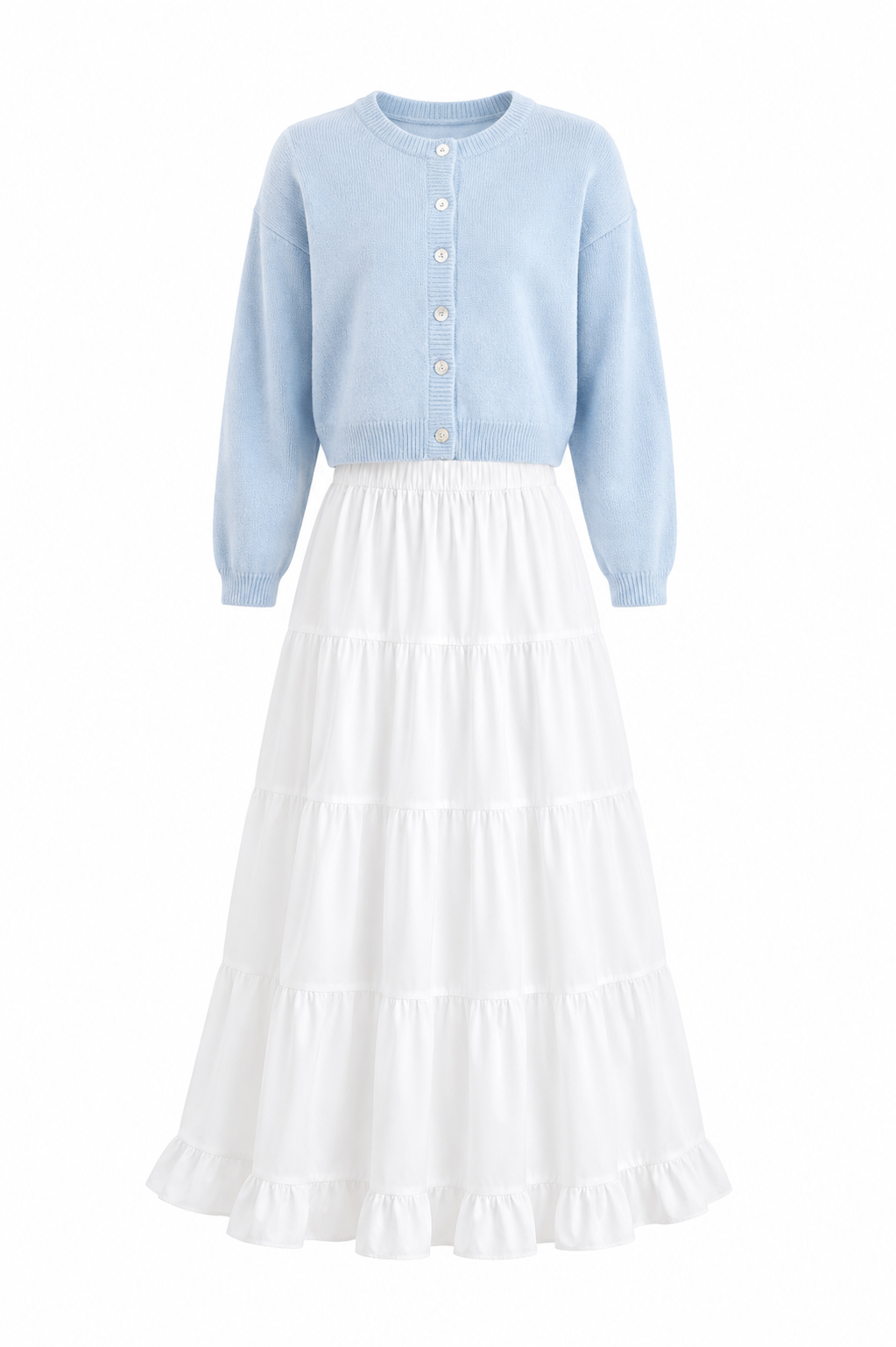 Baby blue & white