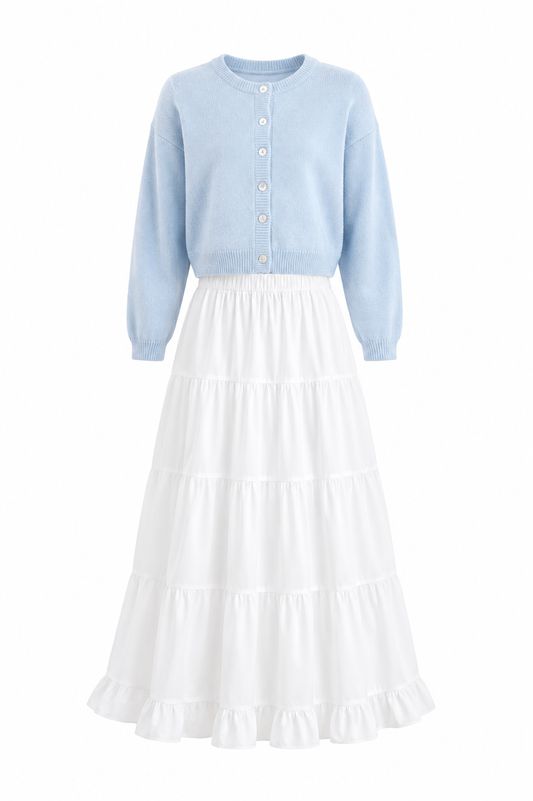 Baby blue & white