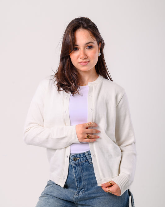 Knitted Blouse - Off white